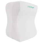 A white ergonomic lumbar support cushion with a contoured design.
